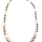 Navajo Sterling Silver Pearl & Pink Opal Beaded Necklace 18 inch