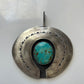 Vintage Navajo Turquoise & Sterling Silver Pendant Signed
