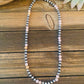 Navajo Sterling Silver Pearl & Pink Opal Beaded Necklace 18 inch