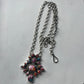 Handmade Sterling Silver & Pink Dream Cluster Necklace Signed Nizhoni