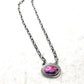 Navajo Sterling Silver & Pink Dream Mojave Necklace Signed