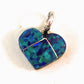 Zuni Sterling Silver & Dark Blue Fire Opal Heart Pendant