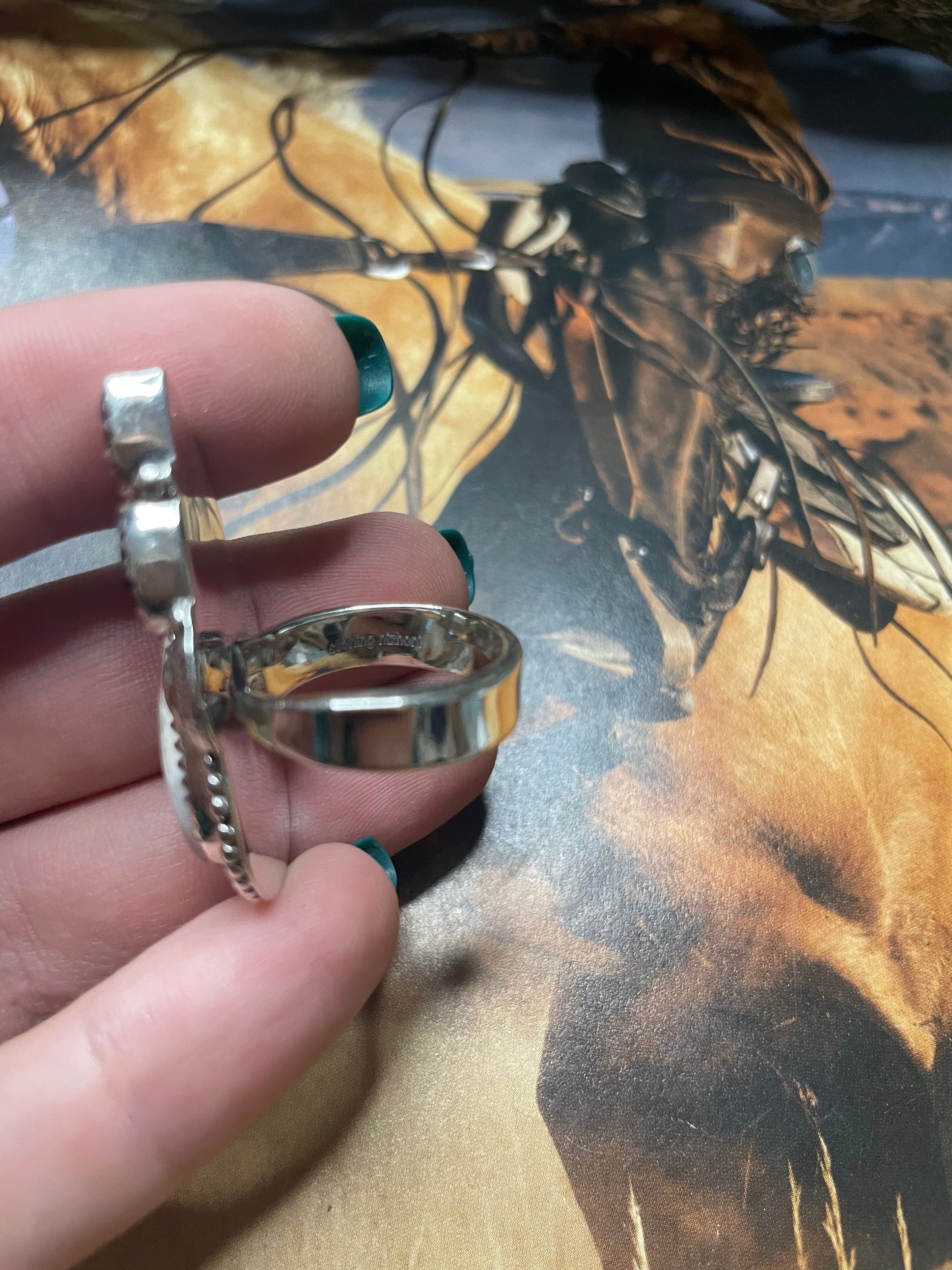 Handmade Morado Opal & Amethyst Adjustable Ring