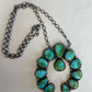 Navajo Sonoran Mountain Turquoise & Sterling Silver Naja Necklace