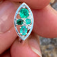 Colombian Emerald Ring in Sterling Silver size 5.5