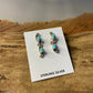 Navajo Turquoise & Sterling Silver Post Dangle Earrings