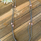 Navajo Sterling Silver Pearl & Pink Opal Beaded Necklace 72 inch