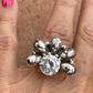 Wild Horse & Sterling Silver  Diamond Wrap Ring