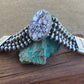 Sterling Silver & Wild Horse  Navajo Pearl Bracelet Signed