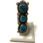 Navajo Turquoise And Sterling Silver Statement Ring Sz 8