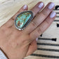 Navajo Turquoise & Sterling Silver Ring Size 6 Signed  Russell Sam