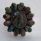 Handmade Royston Turquoise And Sterling Silver Adjustable Ring