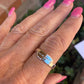 Handmade Sterling Silver & Kingman Needlepoint Turquoise Adjustable Ring