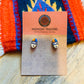 Sun Face Multi Stone And Sterling Silver Inlay Stud Earrings