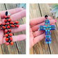 Navajo Multi Stone And Sterling Silver Two Sided Inlay Cross Pendant