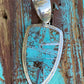 Turquoise 8 & Sterling Silver Shield Pendant