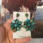 Navajo Sterling Silver And Multi Stone Turquoise Dangle Earrings Signed Sheila Becenti