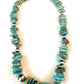 Navajo Turquoise & Sterling Silver Chunky Beaded Necklace 18”