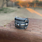 Navajo Sterling Silver  Ring Size 9 By Delbert Gordon