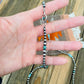 Handmade Sterling Silver & Turquoise Beaded Necklace 30”