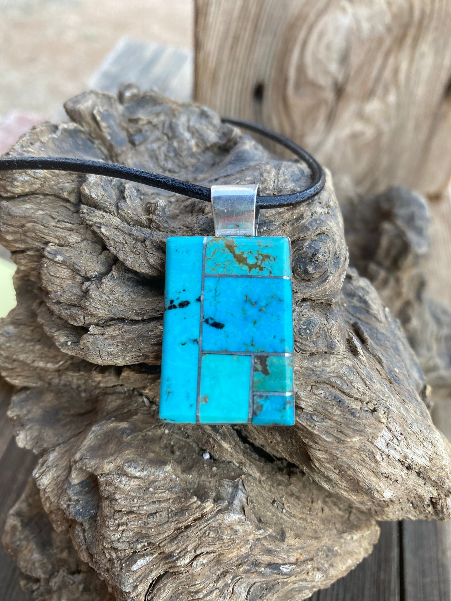 OLD PAWN Inlay Turquoise necklace