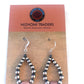 Navajo Sterling Silver Pearl & Pink Opal Dangle Hoop Earrings