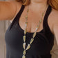 Bumble Bee Jasper & Sterling Silver Lariat Necklace Earrings Set