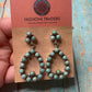 Handmade Turquoise And Sterling Silver Dangle Earrings Signed Nizhoni