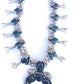 Vintage Navajo Turquoise & Sterling Silver Squash Blossom Necklace