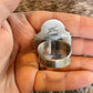 Navajo White Buffalo & Sterling Silver Ring Size 9.5