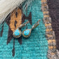 Navajo Turquoise Inlay, Peridot & Sterling Silver Dangle Earrings