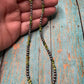Navajo Royston Turquoise Sterling Silver Navajo Beaded Necklace 30Inches