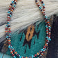Navajo Sterling Silver & Multi Stone Beaded Necklace 34Inch