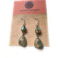 Handmade Sterling Silver & Royston Turquoise Dangle Earrings Signed Nizhoni