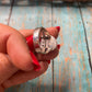 Old Pawn Navajo Sterling Silver & Charorite Ring Size 8