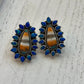 Nizhoni Traders Handmade Spice, Blue Fire Opal & Sterling Necklace Earrings Ring Set