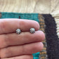 Navajo Sterling Silver 1/4” Concho Star Stud Earrings