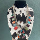 Navajo Multi Stone And Sterling Silver Squash Blossom Necklace Earrings Set By Selina Warner
