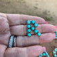 Natural Kingman Turquoise Sterling Silver Letter Necklace