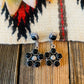Handmade Black Onyx And Sterling Silver Cluster Dangle Earrings