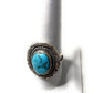 Old Pawn Navajo Sterling Silver & Turquoise Ring Size 10.5
