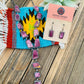 Navajo Sterling Silver & Purple Spiny Lariat Necklace Set