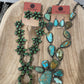 Sheila Becenti Navajo Sterling Silver Sonoran Mountain Turquoise Necklace & Earring Set