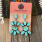 Navajo Jacqueline Silver Royston Turquoise & Sterling Silver Dangle Earrings