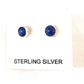 Navajo Sterling Silver & Lapis Mini Stud Earrings