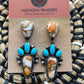 Navajo Spice, Turquoise & Sterling Silver Dangle Earrings Signed