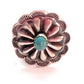 Navajo Turquoise and Sterling Silver Concho Ring