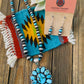Navajo Sterling Silver & Kingman Turquoise Beaded Necklace Set