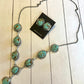Navajo Sterling Silver & Royston Turquoise Lariat Necklace Set