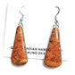 Navajo Apple Coral And Sterling Silver Dangle Earrings